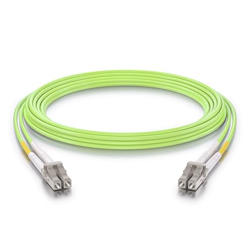 10Gtek LC to LC OM5 Fiber Patch Cable -10Gb/Gigabit Multi-Mode Jumper Duplex 50/125μm LSZH Fiber Optic Cord, Green, 3-Meter(9.8-ft) von 10Gtek
