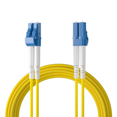 10Gtek LC zu LC OS2 Singlemode Duplex 1-Meter, LWL Glasfaser Patchkabel Fibre Optic Patch Cable 9/125μm LSZH für SMF SFP SFP+ Transceiver, Yellow von 10Gtek