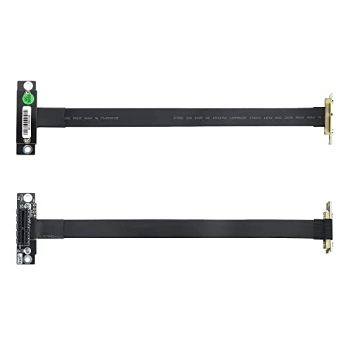 10Gtek [Pack of 2] PCI-e 3.0 Riser Kabel, X1 to X1, M to F, 90° to 90°, PCIe Extender Jumper for Graphics, Cable Length 20cm, P311MF5520 von 10Gtek