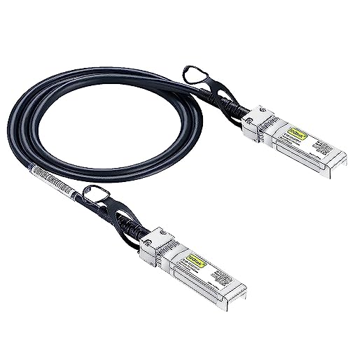10Gtek SFP+ DAC Twinax Kabel 0.5-Meter(1.65ft), 10G SFP+ to SFP+ Direct Attach Copper Passive Cable für Cisco SFP-H10GB-CU0.5M, Ubiquiti UniFi, TP-Link, Netgear, D-Link, Zyxel, Mikrotik and More von 10Gtek