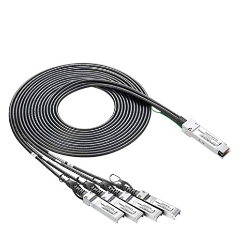 10Gtek für Cisco QSFP-4SFP10G-CU1M, 40Gb/s QSFP+ zu 4X SFP+ Direct Attach Breakout-Kabel, Passiv, 1-Meter(3.3ft) von 10Gtek