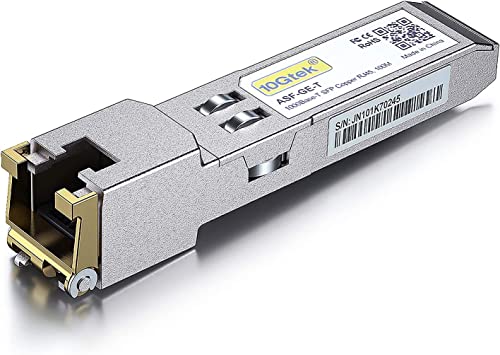 10Gtek für Extreme 1G SFP RJ45 Modul MGBIC-02, 1000Base-T Kupfer Mini-Gbic Transceiver, bis zu 100-Meter von 10Gtek