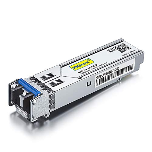 10Gtek für HPE 1G SFP LX Singlemode Transceiver JD119A/ JD119B/ JD494A/ JC875A, 1000Base-LX SFP Mini-Gbic Modul, Dual LC Connector, 1310nm, 10km von 10Gtek