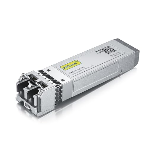 10Gtek für Juniper SFP+ SR Multimode Modul QFX-SFP-10GE-SR/EX-SFP-10GE-SR, 10GBase-SR Fibre Transceiver, Dual LC Connector, 850nm, 300-Meter von 10Gtek