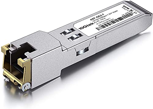 10Gtek für Mikrotik S-RJ01 1G SFP RJ45 Transceiver, 10/100/1000Base-T Kupfer Mini-Gbic Module, bis zu 100-Meter von 10Gtek