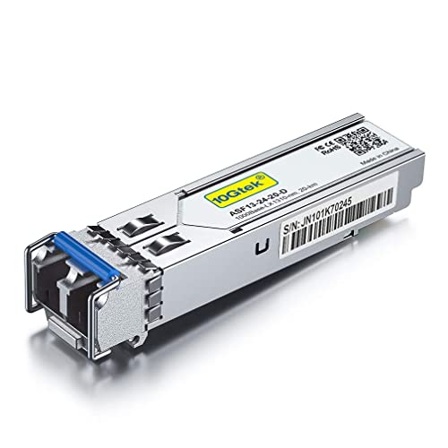 10Gtek für Netgear 1G SFP LX Singlemode Transceiver AGM732F, 1000Base-LX Fiber Mini-Gbic Modul, Dual LC Connector, 1310nm, 10km 10Gtek für Netgear 1G SFP LX Singlemode Transceiver AGM732F, 1000Base-LX Fiber Mini-Gbic Modul, Dual LC Connector, 1310nm, 10km von 10Gtek