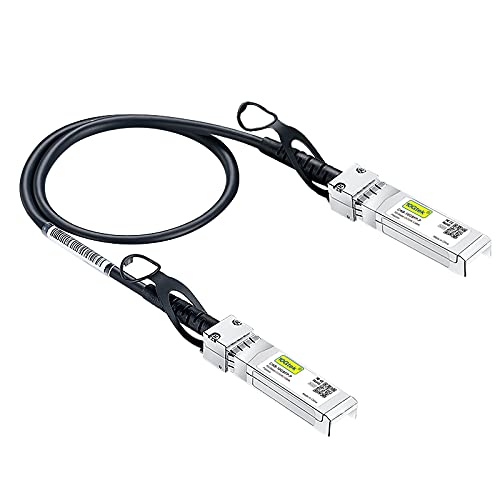 10Gtek für Ubiquiti UniFi SFP+ to SFP+ Kabel 0.3-Meter(0.98ft), 10GBASE-CU SFP+ Direct Attach Copper(DAC) Twinax Kabel, Passiv von 10Gtek