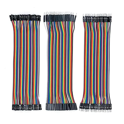 120 Pin Dupont Jumper Wires, 20cm Wire Length (40Pin Male to Female, 40Pin Male to Male, 40 Pin Female to Female), with Arduino and Raspberry Pi Projects (Set of 3) von 10Gtek