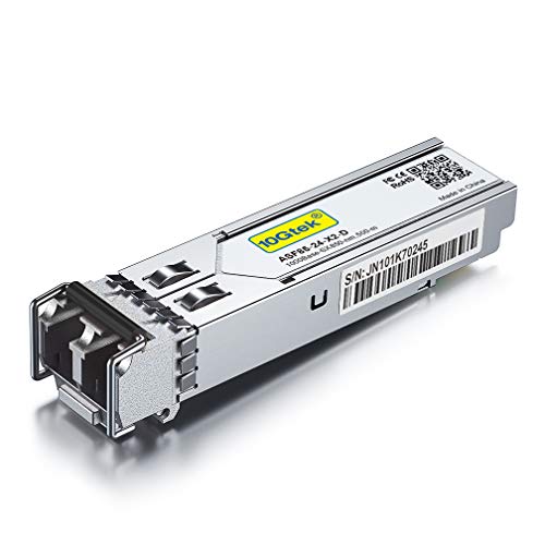 1G SF SX Multimode Mini Gbic Modul, 1000Base-SX LC Transceiver Kompatibel für Cisco GLC-SX-MMD/GLC-SX-MM, Meraki MA-SFP-1GB-SX, Mikrotik, Ubiquiti UniFi, Netgear, D-Link, Zyxel, Open Switch von 10Gtek