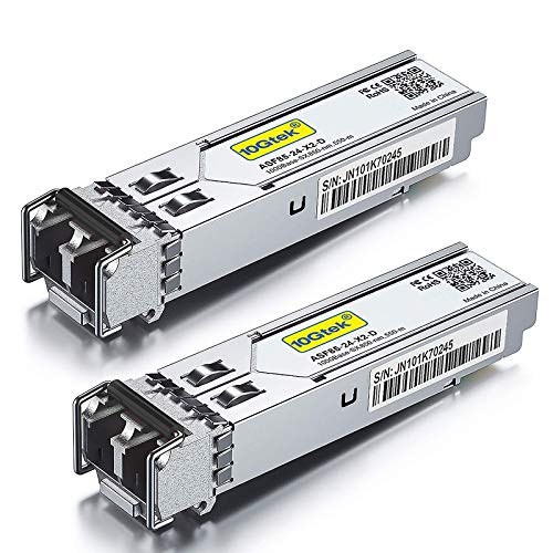 [2 Stück] HP Kompatibel 1G SFP SX Multimode Transceiver J4858A/ J4858B/ J4858C/ J4858D, 1000Base-SX SFP Mini-Gbic Modul, Dual LC Connector, 850nm, 300m von 10Gtek