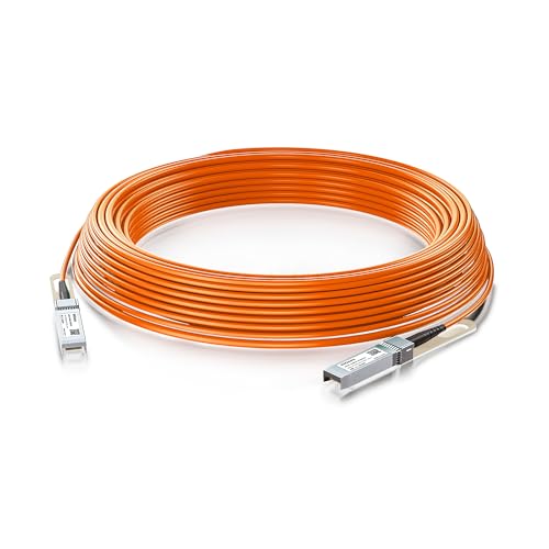 25G SFP28 SFP+ AOC Cable - 25GBASE Active Optical SFP Cable for Cisco SFP-10G-AOC10M, Ubiquiti UniFi, D-Link, Supermicro, Netgear, Mikrotik, ZTE Devices, 10-Meter von 10Gtek