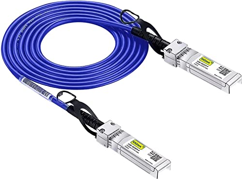 [Dark Blue] 10G SFP+ DAC Kabel 0.5-Meter(1.65ft), Twinax SFP+ Kabel für Cisco SFP-H10GB-CU0.5M, Meraki MA-CBL-TA-0.5M, Ubiquiti UniFi, D-Link, Supermicro, Netgear, Mikrotik, Open Switches von 10Gtek