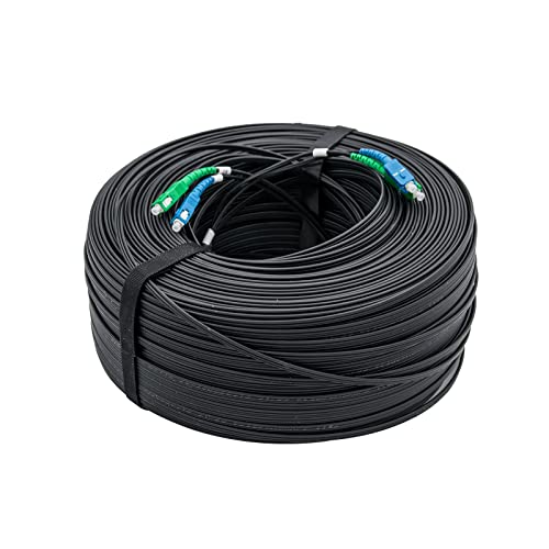 FTTH Outdoor Fiber Optic Cable, SC Duplex Connector, G657A2, SMF, 300M/984ft von 10Gtek