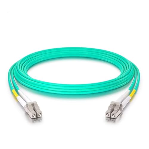 Fiber Patch Cable - LC to LC OM3 10Gb/Gigabit Multi-Mode Jumper Duplex 50/125μm LSZH Fiber Optic Cord for SFP Transceiver, Aque, 1.5-Meter(4.9-ft), 2-Pack von 10Gtek