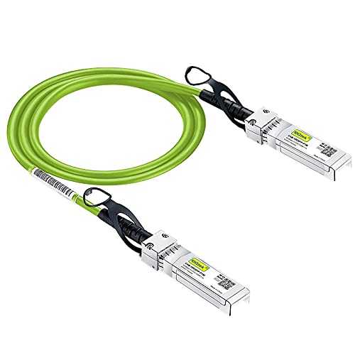 [Grün] 10G SFP+ DAC Kabel 2-Meter(6.5ft), Twinax SFP+ Kabel für Cisco SFP-H10GB-CU2M, Meraki MA-CBL-TA-2M, Ubiquiti UniFi, D-Link, Supermicro, Netgear, Mikrotik, Open Switches von 10Gtek
