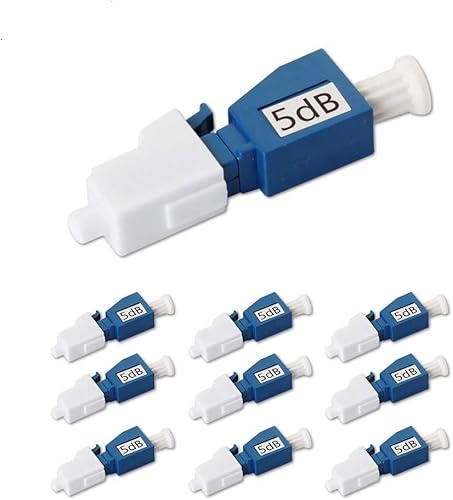 LC/UPC Fiber Optic Attenuator 5dB, in-Line Attenuator, Male/Female, Single-mode Fixed, dB Options: 3dB, 5dB, 7dB, 10dB, 10 Pack LC/UPC Fiber Optic Attenuator 5dB, in-Line Attenuator, Male/Female, Single-mode Fixed, dB Options: 3dB, 5dB, 7dB, 10dB, 10 Pack von 10Gtek