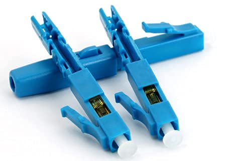 LC UPC Glasfaser Verbinder [10 Stück] LC/UPC Glasfaser Schnellverbinder Singlemode Fiber Fast Connector LWL-Stecker For 0.9 mm Cable von 10Gtek