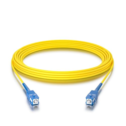 10Gtek OS2 SC zu SC Simplex LWL Patchkabel 10m, 9/125 Singlemode Glasfaserkabel Fiber Patch Cable LSZH für Bidi SC Medienkonverter von 10Gtek