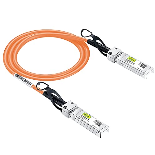 [Orange] 10G SFP+ DAC Kabel 0.5-Meter(1.65ft), Twinax SFP+ Kabel für Cisco SFP-H10GB-CU0.5M, Meraki MA-CBL-TA-0.5M, Ubiquiti UniFi, D-Link, Supermicro, Netgear, Mikrotik, Open Switches von 10Gtek