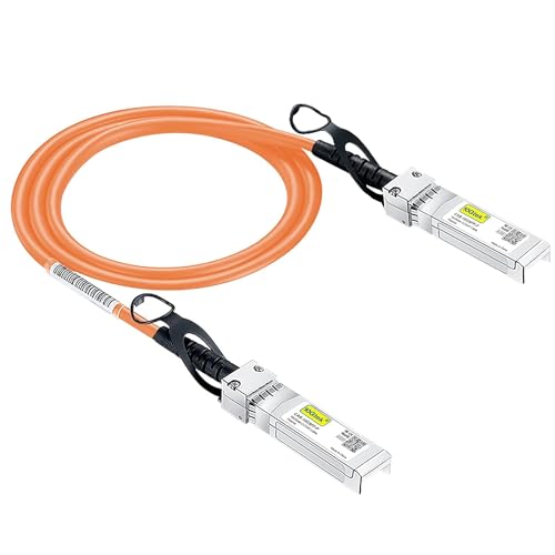 [Orange] 10G SFP+ DAC Kabel 1-Meter(3.3ft), Twinax SFP+ Kabel für Cisco SFP-H10GB-CU1M, Meraki MA-CBL-TA-1M, Ubiquiti UniFi, D-Link, Supermicro, Netgear, Mikrotik, Open Switches von 10Gtek