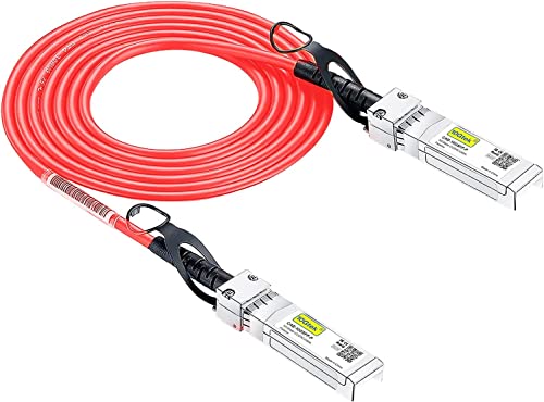 [Red] 10G SFP+ DAC Kabel 1.5-Meter(4.9ft), Twinax SFP+ Kabel für Cisco SFP-H10GB-CU1.5M, Meraki, Ubiquiti UniFi, D-Link, Supermicro, Netgear, Mikrotik, Open Switches von 10Gtek