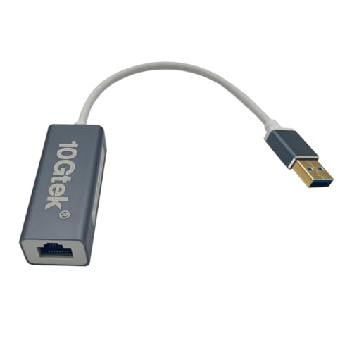 USB3.0 to RJ45 Gigabit Ethernet Adapter 10/100/1000Mbps Ethernet Adapter for MacBook Pro/Air, iPad Pro, XPS, Surface Pro, PC, Laptop von 10Gtek