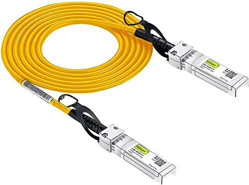 [Yellow] Colored 10G SFP+ DAC Cable - Twinax SFP Cable for Cisco SFP-H10GB-CU2M, Ubiquiti UniFi, D-Link, Supermicro, Netgear, Mikrotik, Fortinet, 2-Meter(6.5ft) von 10Gtek