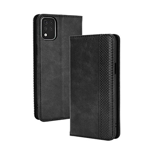 KERUN Hülle für LG K42, Leder Flip Klappbar Lederhülle, TPU Folio Flip Wallet Cover Stand [Kartenslots] Schutzhülle Case für LG K42. Schwarz von KERUN