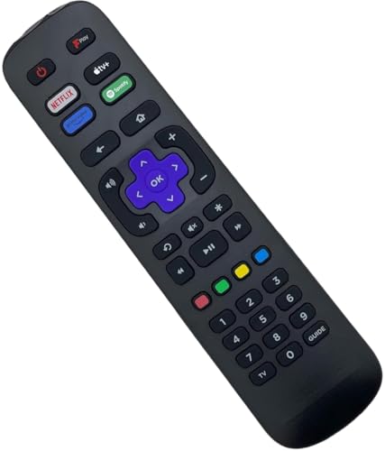 Original Ersatz Fernbedienung für Sharp Roku Ready Fernseher mit Freeview, Apple TV, Netflix, Spotify, Prime Video Tasten von 121AV