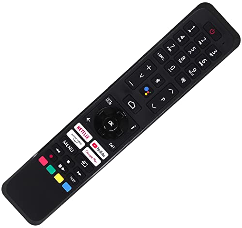 Original RC45160 ersetzt RC43160 Bluetooth Sprachfernbedienung kompatibel mit Toshiba Android Smart Full HD HDR LED TV mit Google Assistant von 121AV