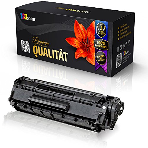 123Color Alternative Tonerkartusche kompatibel für HP LaserJet 3052 LaserJet 3055 LaserJet M1005MFP LaserJet M1319F MFP Q2612A Q 2612A HP12A HP 12A Black Schwarz XXL - Toner Edition Serie von 123Color