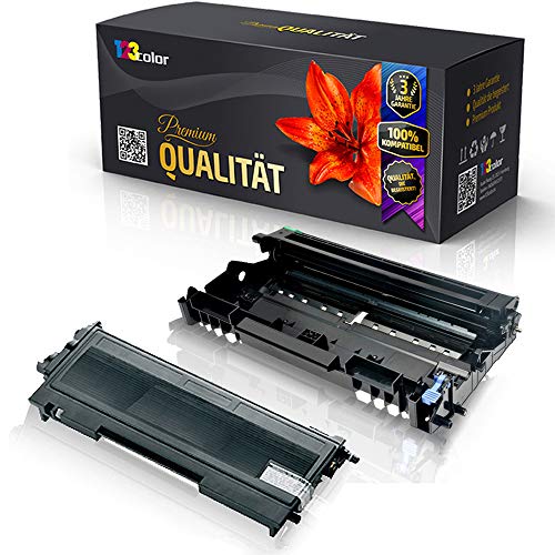 Print-Klex Kompatible Toner mit Trommel für Brother DR2005 & TN2005 HL2035 HL2035 R HL2037 DR 2005 DR-2005 TN 2005 TN-2005 Schwarz Farblos - Office Pro Serie von 123Color