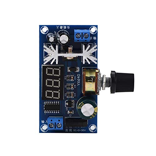 143 LM317 Einstellbarer Spannungsregler Buck Voltage Converter Netzteilplatine Digitale Spannungsanzeige mit Kühlkörper von 143