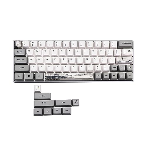 143 Sublimations-Tastenkappe, 73-Fach gefärbte Anime-Tastaturkappen mit fünf Gesichtern, professionelles mechanisches PBT-Tastaturzubehör für Universal-Tastatur mit süßem Muster(Tintenmuster) von 143