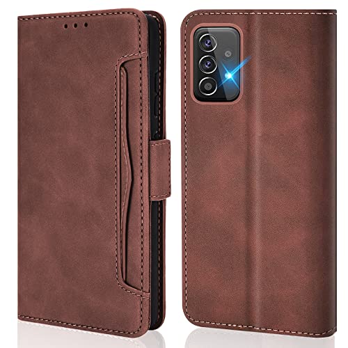 16Jessie Handyhülle für Samsung Galaxy A53 5G Hülle Leder Klapphülle Handytasche Flip Case Cover 360 Grde Schutzhülle Klappbar 6.5 inch ​[Standfunktion] [Kartenfach][Magnetverschluss], Brown von 16Jessie