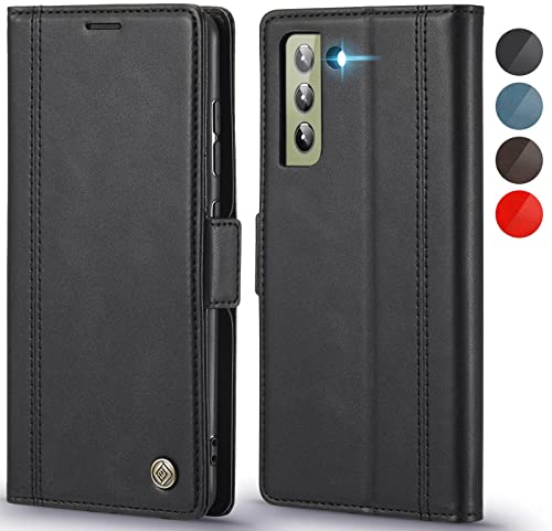 16Jessie Samsung Galaxy S21 FE Hülle Leder Handyhülle für Samsung S21 FE Handytasche Premium Flip Case Cover 360 Grde Stoßfest Galaxy S21 FE Schutzhülle Klappbar Lederhülle 5G/6.4" von 16Jessie