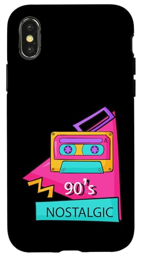 90er Jahre Nostalgie Hülle für iPhone X/XS 90er Jahre Nostalgie Hülle für iPhone X/XS von 1990s 90s Retro Costume The Nineties Gifts Outfit