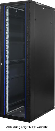 18 HE 19 Zoll - 19" Serverschrank mit Glastür (BxTxH) 600x1000x1000mm - NEU! 19Power GmbH von 19Power