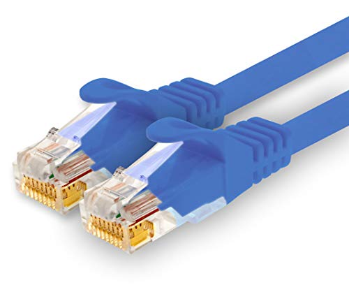 1CONN - 10m Netzwerkkabel, Ethernet, Lan & Patchkabel für maximale Internet Geschwindigkeit & verbindet alle Geräte mit RJ 45 Buchse blau - 1 Stück von 1CONN