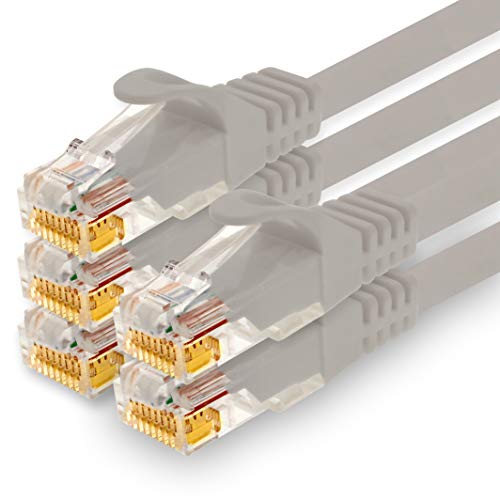 1CONN - 10m Netzwerkkabel, Ethernet, Lan & Patchkabel für maximale Internet Geschwindigkeit & verbindet alle Geräte mit RJ 45 Buchse grau - 5 Stück 1CONN - 10m Netzwerkkabel, Ethernet, Lan & Patchkabel für maximale Internet Geschwindigkeit & verbindet alle Geräte mit RJ 45 Buchse grau - 5 Stück von 1CONN