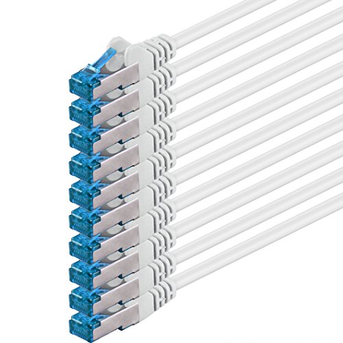1CONN 10x 1.0 M - CAT-6a Netzwerk-Kabel Ethernet Cable Lan Patch RJ-45 Stecker SFTP 10GB/s - 10 Stück Weiß 1CONN 10x 1.0 M - CAT-6a Netzwerk-Kabel Ethernet Cable Lan Patch RJ-45 Stecker SFTP 10GB/s - 10 Stück Weiß von 1CONN