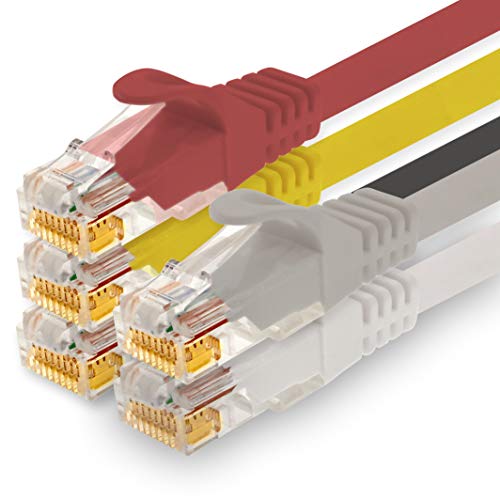 1CONN - 2,0m Netzwerkkabel, Ethernet, Lan & Patchkabel für maximale Internet Geschwindigkeit & verbindet alle Geräte mit RJ 45 Buchse 5 Farben 02 von 1CONN