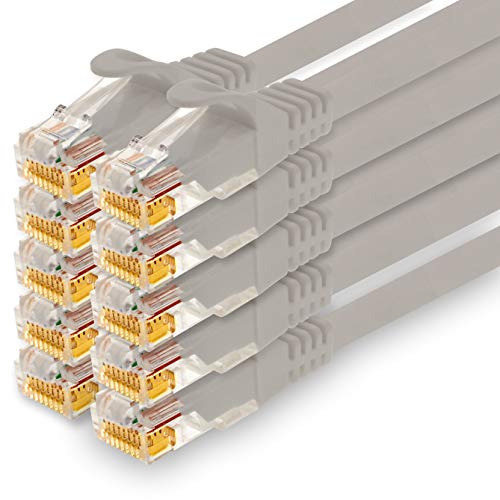 1CONN - 5,0m Netzwerkkabel, Ethernet, Lan & Patchkabel für maximale Internet Geschwindigkeit & verbindet alle Geräte mit RJ 45 Buchse grau - 10 Stück 1CONN - 5,0m Netzwerkkabel, Ethernet, Lan & Patchkabel für maximale Internet Geschwindigkeit & verbindet alle Geräte mit RJ 45 Buchse grau - 10 Stück von 1CONN