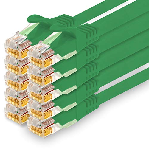 1CONN - 5,0m Netzwerkkabel, Ethernet, Lan & Patchkabel für maximale Internet Geschwindigkeit & verbindet alle Geräte mit RJ 45 Buchse grün - 10 Stück 1CONN - 5,0m Netzwerkkabel, Ethernet, Lan & Patchkabel für maximale Internet Geschwindigkeit & verbindet alle Geräte mit RJ 45 Buchse grün - 10 Stück von 1CONN