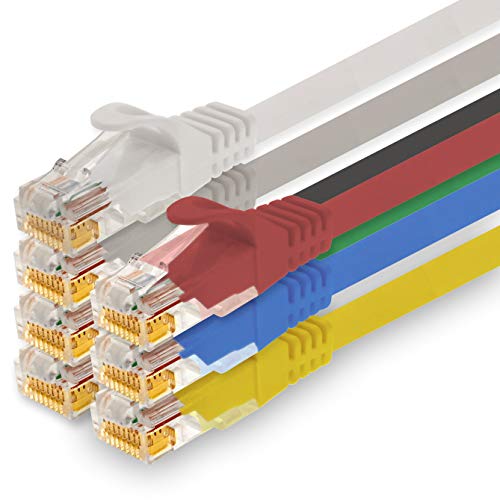 1CONN - 7,5m Netzwerkkabel, Ethernet, Lan & Patchkabel für maximale Internet Geschwindigkeit & verbindet alle Geräte mit RJ 45 Buchse 7 Farben - 7 Stück 1CONN - 7,5m Netzwerkkabel, Ethernet, Lan & Patchkabel für maximale Internet Geschwindigkeit & verbindet alle Geräte mit RJ 45 Buchse 7 Farben - 7 Stück von 1CONN
