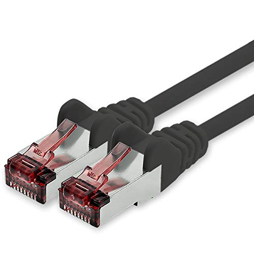 1CONN Cat6 Netzwerkkabel 0,5m schwarz Ethernetkabel Lankabel Cat6 Lan Netzwerk Kabel Sftp Pimf Patchkabel 1000 Mbit s von 1CONN
