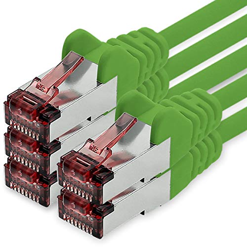 1CONN Cat6 Netzwerkkabel 5 X 0,25m grün Ethernetkabel Lankabel Cat6 Lan Netzwerk Kabel Sftp Pimf Patchkabel 1000 Mbit s von 1CONN