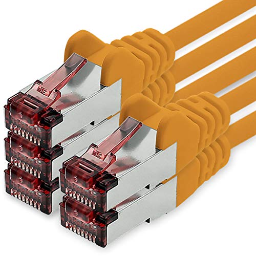 1CONN Cat6 Netzwerkkabel 5 X 0,25m orange Ethernetkabel Lankabel Cat6 Lan Netzwerk Kabel Sftp Pimf Patchkabel 1000 Mbit s von 1CONN