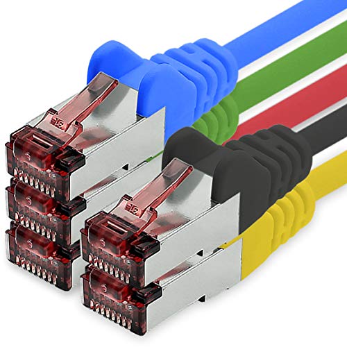 1CONN Cat6 Netzwerkkabel 5 X 2m Color 5 Ethernetkabel Lankabel Cat6 Lan Netzwerk Kabel Sftp Pimf Patchkabel 1000 Mbit s von 1CONN