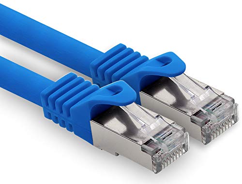 30m - blau - 1 Stück CAT.7 Computer Ethernet Kabel Netzwerkkabel (Rohkabel) Patchkabel S-FTP LSZH PIMF 10GB s RJ45 Stecker Cat6a von 1CONN